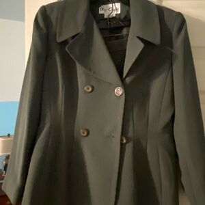 Vintage 1980s Oleg Cassini Women’s Suit with Skirt
Olive Color Size 8